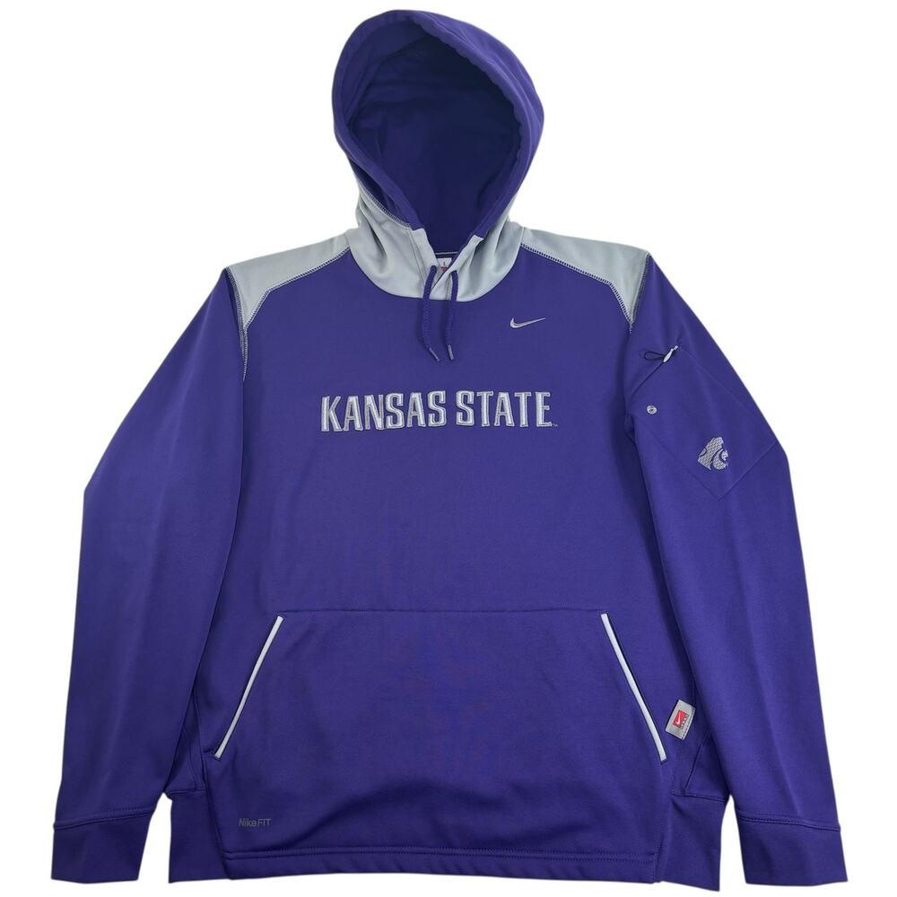 Vintage y2k Nike Kansas State Wildcats Hoodie Youth Large Purple Sweatshirt